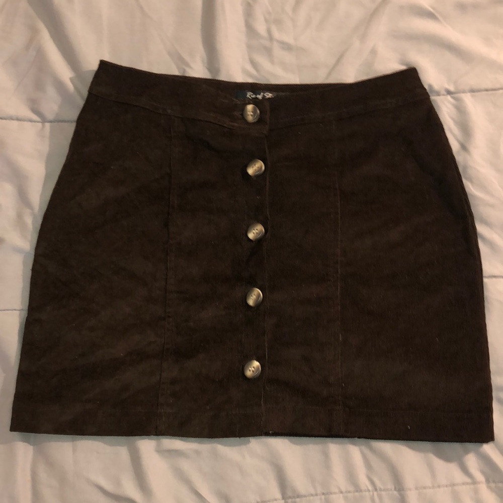 Brown corduroy skirt